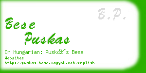 bese puskas business card